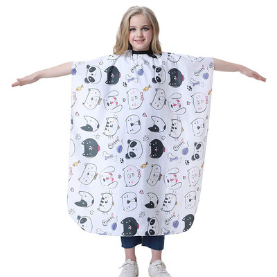 Kirpimo salonas Kirpyklos apsiaustas vaikams Vaikų formavimo poliesterio užvalkalas vandeniui atsparus šampūnas ir kirpimas buitinė suknelė prijuostė