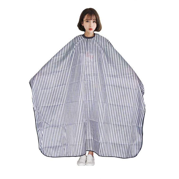 Prilagodljiva crno-bijela pruga Visokokvalitetna frizura Frizerska brijačka tkanina Vodootporna haljina Frizerski/brijački ogrtač