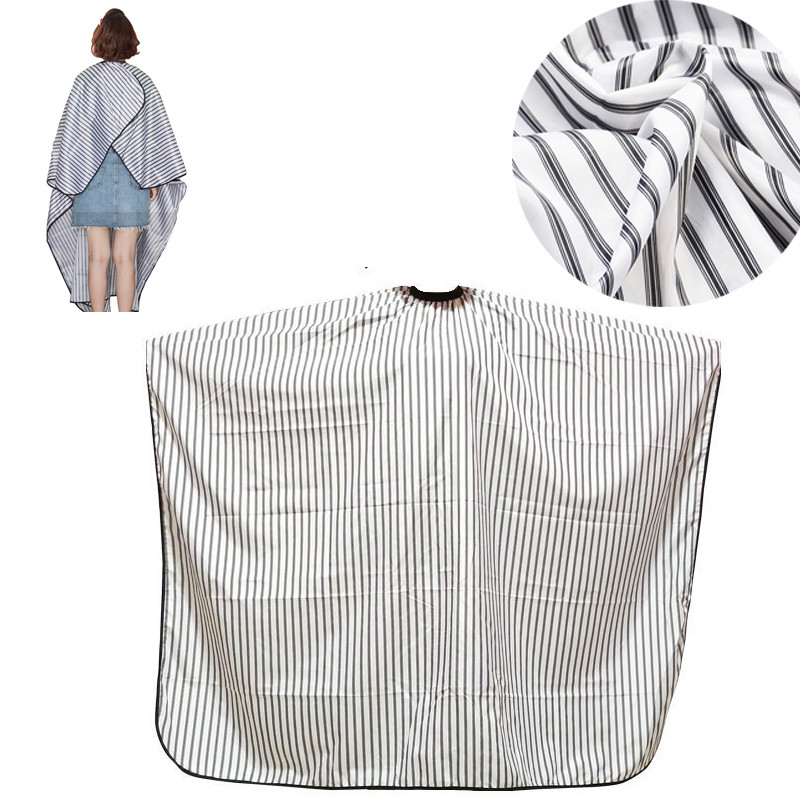 Prilagodljiva crno-bijela pruga Visokokvalitetna frizura Frizerska brijačka tkanina Vodootporna haljina Frizerski/brijački ogrtač