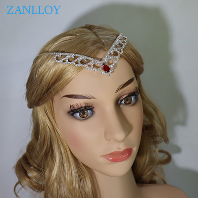 ZANLLOY 2022 Лента за глава за момичета, кристална принцеса, парти с тиара и корона, сватба, момиче с цветя, подаръци с кристали