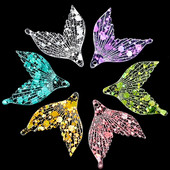 Keverés 10/20db/tétel Bling Mermaid Tail Resin varázslatok fülbevaló karkötő barkács ékszerkészítéshez