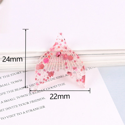 Keverés 10/20db/tétel Bling Mermaid Tail Resin varázslatok fülbevaló karkötő barkács ékszerkészítéshez