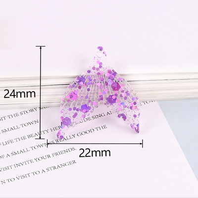 Keverés 10/20db/tétel Bling Mermaid Tail Resin varázslatok fülbevaló karkötő barkács ékszerkészítéshez