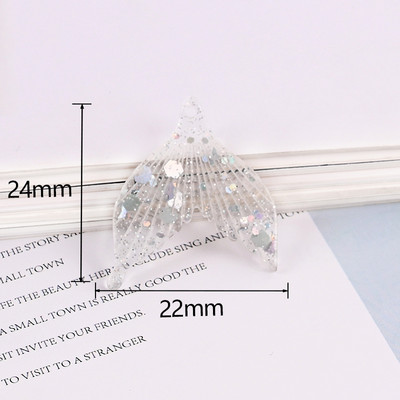 Keverés 10/20db/tétel Bling Mermaid Tail Resin varázslatok fülbevaló karkötő barkács ékszerkészítéshez