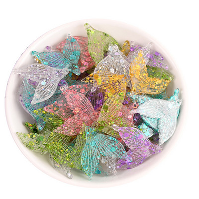 Keverés 10/20db/tétel Bling Mermaid Tail Resin varázslatok fülbevaló karkötő barkács ékszerkészítéshez
