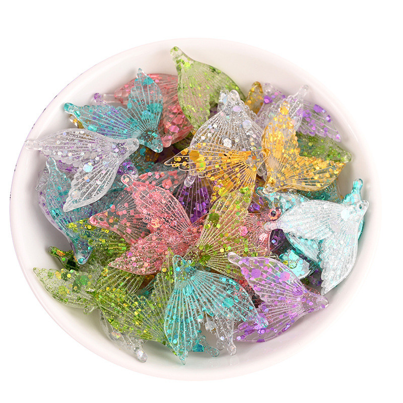 Keverés 10/20db/tétel Bling Mermaid Tail Resin varázslatok fülbevaló karkötő barkács ékszerkészítéshez