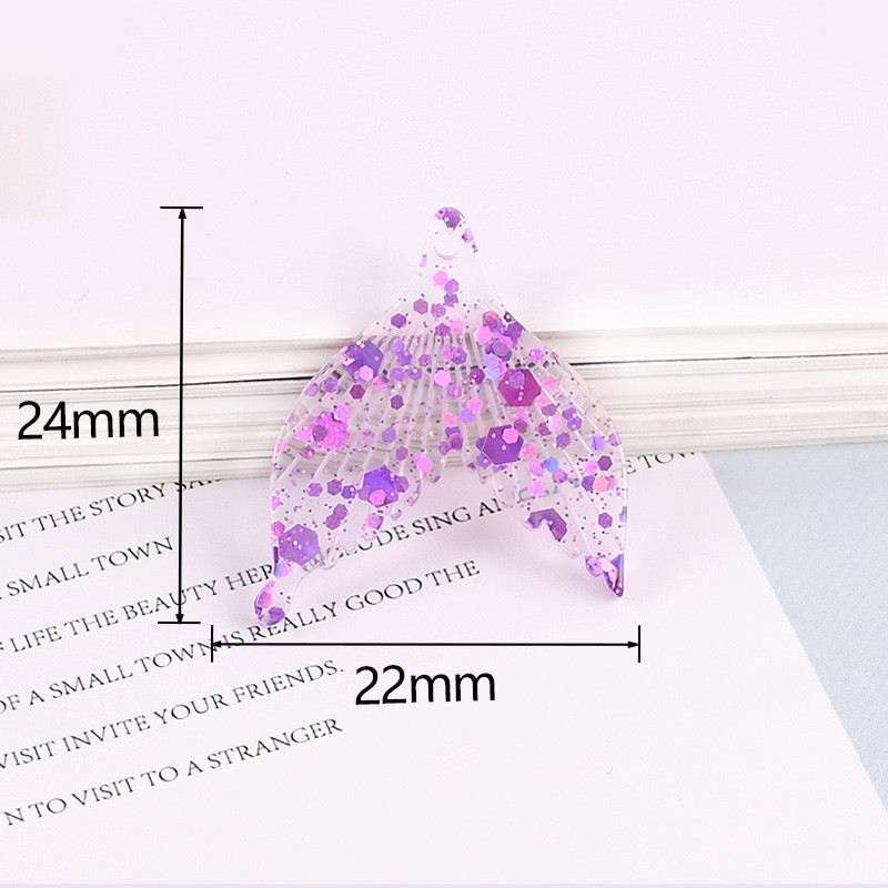 Keverés 10/20db/tétel Bling Mermaid Tail Resin varázslatok fülbevaló karkötő barkács ékszerkészítéshez
