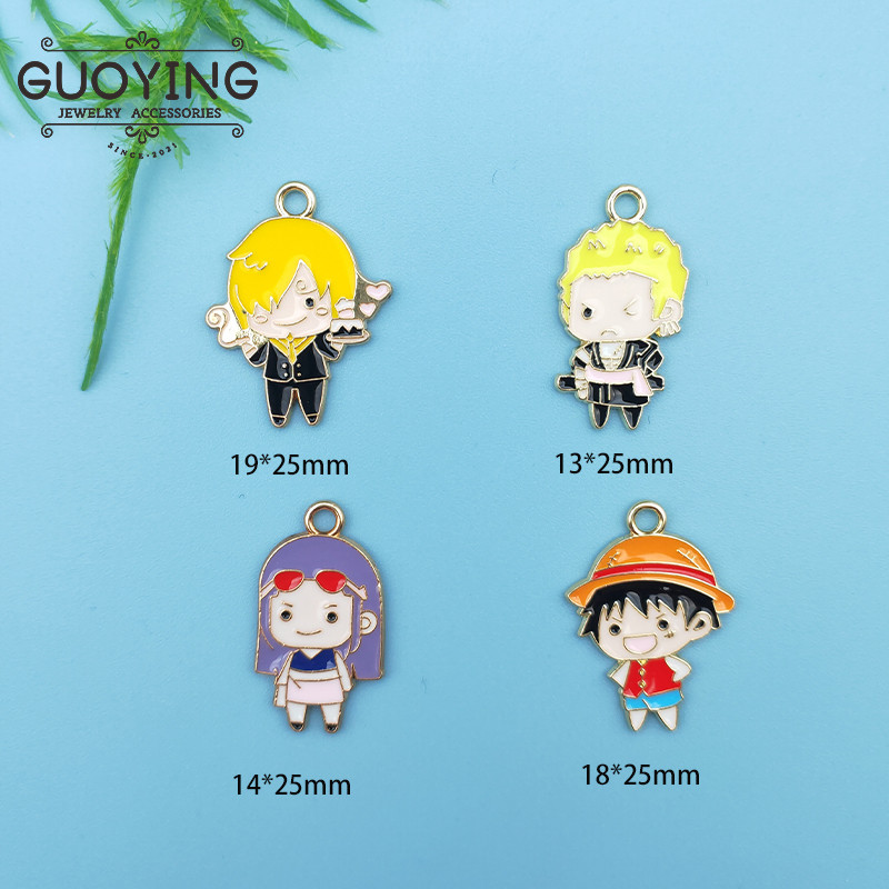 10db Alloy Drip Charm klasszikus rajzfilm anime karakteres fülbevaló medál barkács kulcstartó karkötő medál ékszer kiegészítők