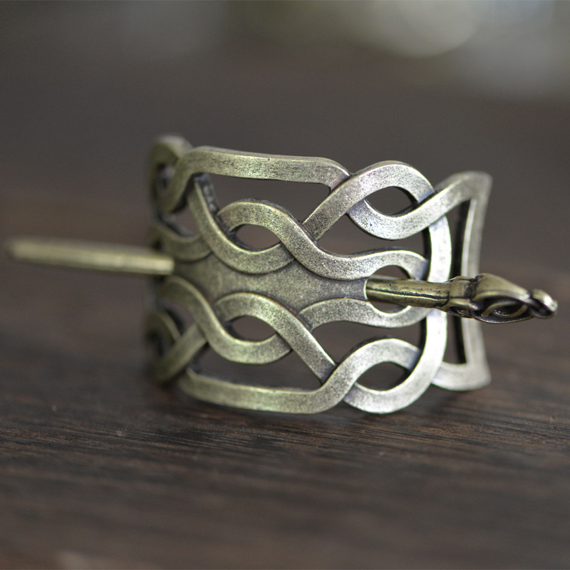 Langhong 1db Új Vintage Cletics csomós hajcsat Viking hajtű női Cosplay Party Ékszer