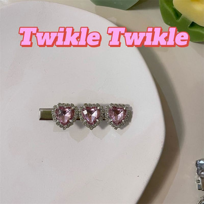 Vintage Shine strasszos szerelem szív kristály hajtű nőknek Romantikus Elegáns Divat Hajcsat Kitűnő hajkiegészítők Ajándék