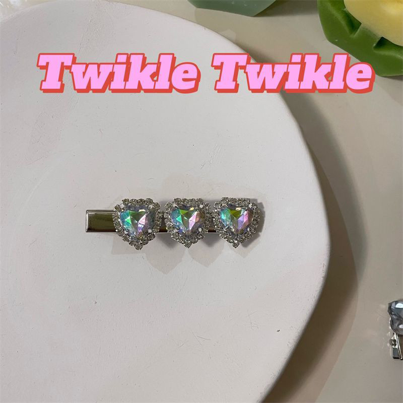 Vintage Shine strasszos szerelem szív kristály hajtű nőknek Romantikus Elegáns Divat Hajcsat Kitűnő hajkiegészítők Ajándék