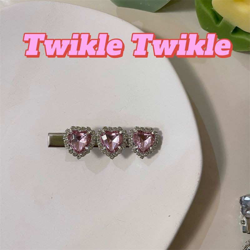 Vintage Shine strasszos szerelem szív kristály hajtű nőknek Romantikus Elegáns Divat Hajcsat Kitűnő hajkiegészítők Ajándék