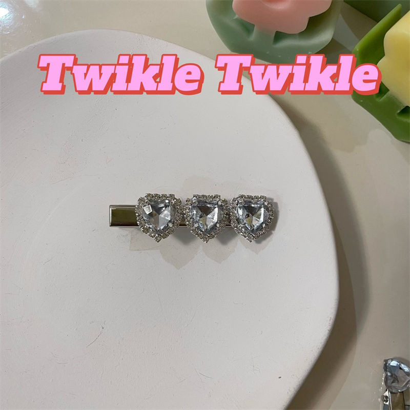 Vintage Shine strasszos szerelem szív kristály hajtű nőknek Romantikus Elegáns Divat Hajcsat Kitűnő hajkiegészítők Ajándék
