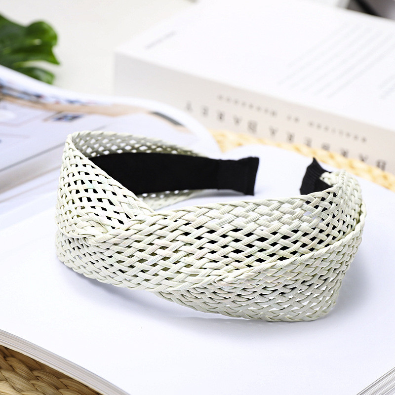 Új, széles, kézzel szőtt hajkarika női lányoknak keresztben csomózott fejpánt mindennapi parti fejfedők divatos fonott hajkiegészítők