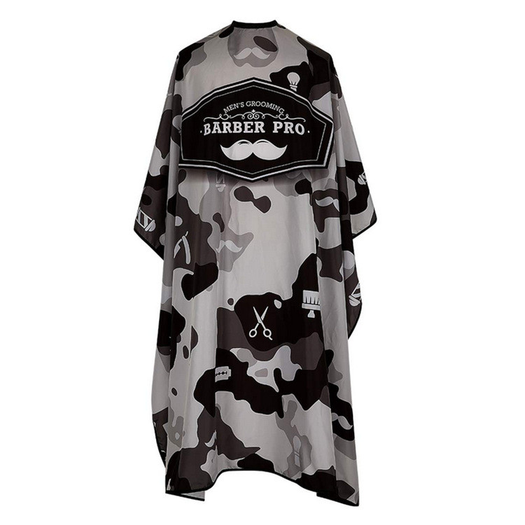Kadernícka zástera s maskovacím vzorom, holičská handrička, strihacie šaty pre deti a dospelých, pláštenka, profesionálny salón, stylingový nástroj