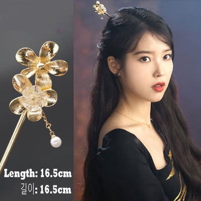 Retro elegáns koreai divat hajtű nőknek Hotel Del Luna 호텔 델루나 Hírességek Hajkiegészítők IU TV Ékszer Ajándék Dráma Hajtű