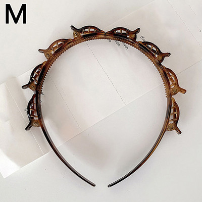 Traka za glavu Muškarci Žene Sportski obruč za kosu Alat za pletenje Višeslojna plastična kopča za kosu Dvostruke šiške Frizura Ukosnica Dodaci za kosu