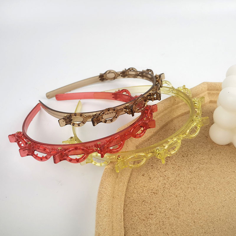 Traka za glavu Muškarci Žene Sportski obruč za kosu Alat za pletenje Višeslojna plastična kopča za kosu Dvostruke šiške Frizura Ukosnica Dodaci za kosu