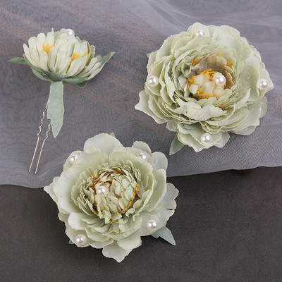 3 Vnt Gėlių plaukų segtukai Kinijos Hanfu galvos apdangalas perlas U formos plaukų segtukai galvos apdangalas Vintažinis moteriškas vestuvinių plaukų aksesuarai papuošalai