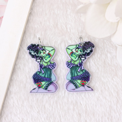 10db Halloween Charms Kreatív akril sütőtök Pinup Ghost ékszer Findings Fülbevaló medál nyaklánc barkács készítési kiegészítők