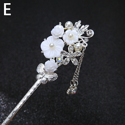 Modni cvijet Vilice za kosu Duge rese Ukosnice Stezaljke Ukrasni štapići za kosu Biserne perle Step Shake Za kinesku mladenku Nakit