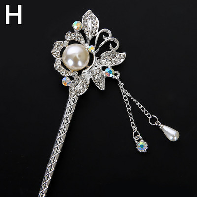 Modni cvijet Vilice za kosu Duge rese Ukosnice Stezaljke Ukrasni štapići za kosu Biserne perle Step Shake Za kinesku mladenku Nakit