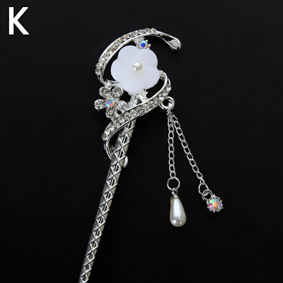 Modni cvijet Vilice za kosu Duge rese Ukosnice Stezaljke Ukrasni štapići za kosu Biserne perle Step Shake Za kinesku mladenku Nakit