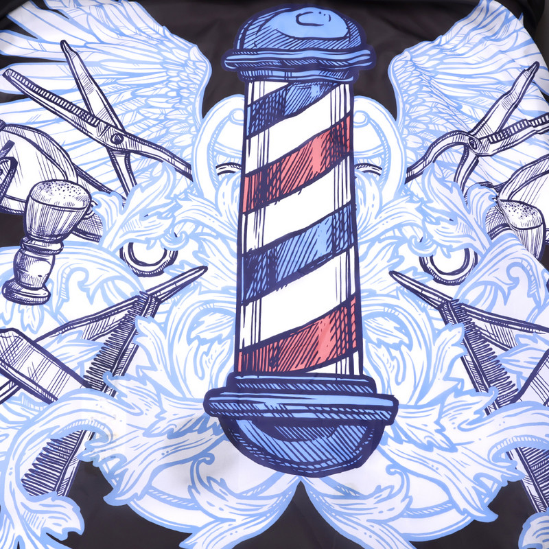 Kirpėjas Mėlynas kirpimas Audinys Kirpykla Prijuostė Plaukų kirpimas Cape Kirpykla Suknelė Kirpykla Kailis Kirpyklos salono aksesuaras