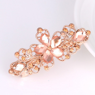 Модни кристални фиби за жени с пайети, розови цветя, панделки за коса с щипки, шноли за коса със страз, аксесоари за коса