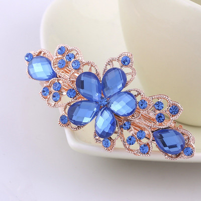 Модни кристални фиби за жени с пайети, розови цветя, панделки за коса с щипки, шноли за коса със страз, аксесоари за коса
