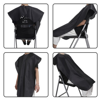 1 τμχ Hair Cutting Cape Salon Κομμωτήριο Κομμωτήριο υφασμάτινο φόρεμα Barber Μαύρη αδιάβροχη ποδιά κομμωτηρίου Κάπες κούρεμα 120x73cm