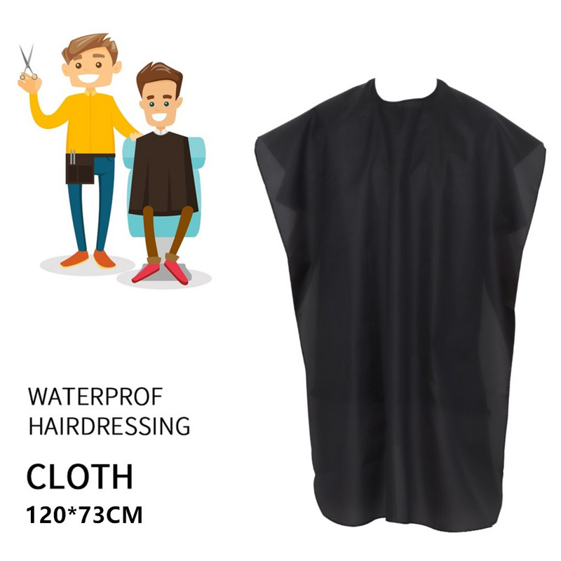 1vnt Plaukų kirpimas Cape Salonas Kirpykla Kirpykla Audinio suknelė Kirpėja Juoda Neperšlampama Kirpykla Prijuostė Plaukų kirpimo pelerinos 120x73cm