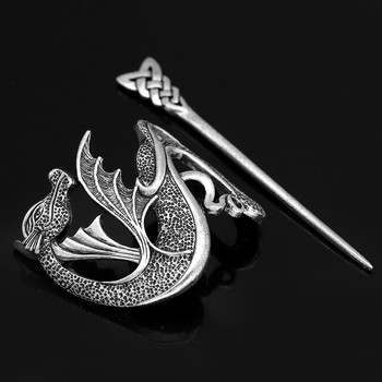 Norse Viking dragon Hair Pin Викинг бижута за жени Щипка за коса Косплей Бижута за парти