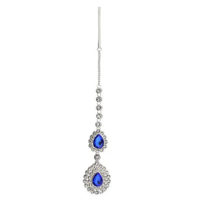 Homlok-hajtűk nőknek Etnikai strasszos medál hajtűdíszítéssel indiai hajékszerek fejdísz hajkiegészítők