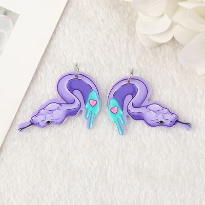 10 bucăți Pastel Goth șarpe pisică craniu Breloc drăguț creativ pandantiv acrilic pentru cercei colier bricolaj