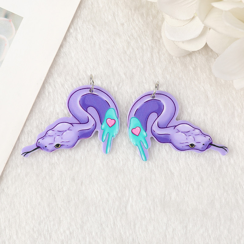 10 bucăți Pastel Goth șarpe pisică craniu Breloc drăguț creativ pandantiv acrilic pentru cercei colier bricolaj