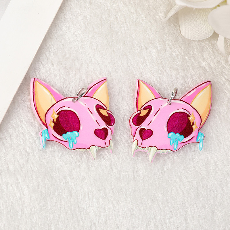 10kom pastelnih goth zavoja za mačke za Noć vještica Prekrižene čarolije Sablasni kreativni akrilni privjesak za naušnice Ogrlica Diy Izrada