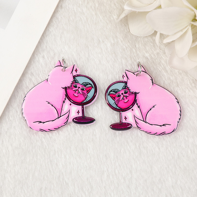 10kom pastelnih goth zavoja za mačke za Noć vještica Prekrižene čarolije Sablasni kreativni akrilni privjesak za naušnice Ogrlica Diy Izrada