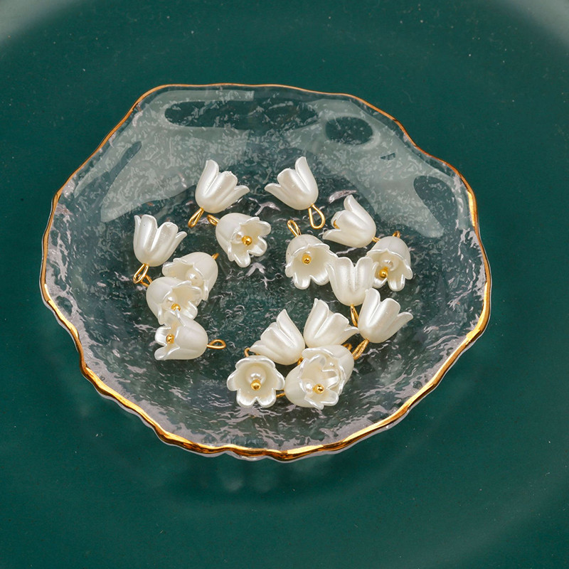 10/100db Gyöngyharang orchidea medál sztereoszkópikus levél virág barkácsoláshoz nyaklánc karkötő kulcstartó ékszer kiegészítők