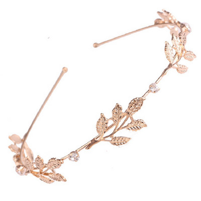 Tiare și coroane de epocă în stil baroc Flori de trandafir Benzite din metal din frunze Accesorii pentru păr de nuntă de cristal Bentite ieftine Bijuterii