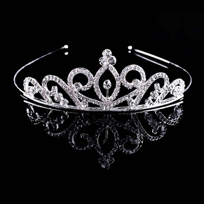 Princess Kristály Tiarák és Koronák Fejpánt Gyereklányok Szeretnek Menyasszonyi Bálba Korona Esküvői Party Kiegészítők Hajékszerek EA