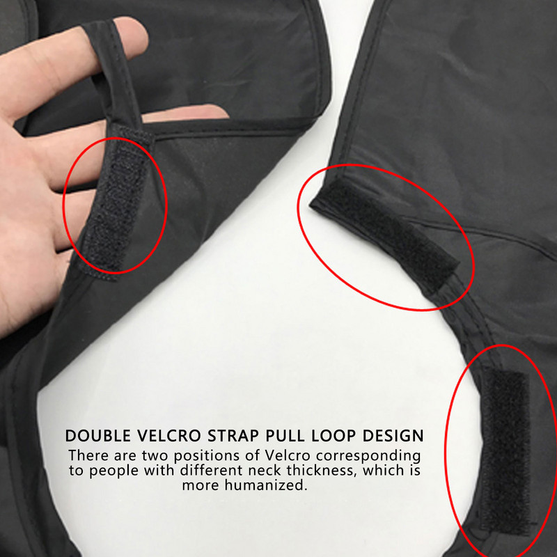 Crni profesionalni frizerski salon Frizerski dvoslojni šal Obojana kosa zapečena u ulju za trajnu vodootpornu ogrtač do pola dužine protiv obraštanja