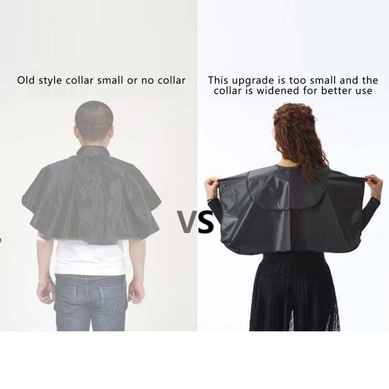 Crni profesionalni frizerski salon Frizerski dvoslojni šal Obojana kosa zapečena u ulju za trajnu vodootpornu ogrtač do pola dužine protiv obraštanja