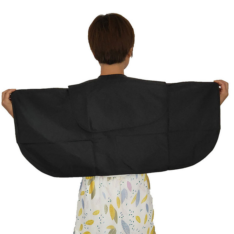 Crni profesionalni frizerski salon Frizerski dvoslojni šal Obojana kosa zapečena u ulju za trajnu vodootpornu ogrtač do pola dužine protiv obraštanja