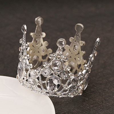 Menyasszonyi Esküvő Tiaras Kristály Kis Korona Britthday tortasütés dekoratív Fej Ékszer Gyerek Kis Diadem Haj Kiegészítők