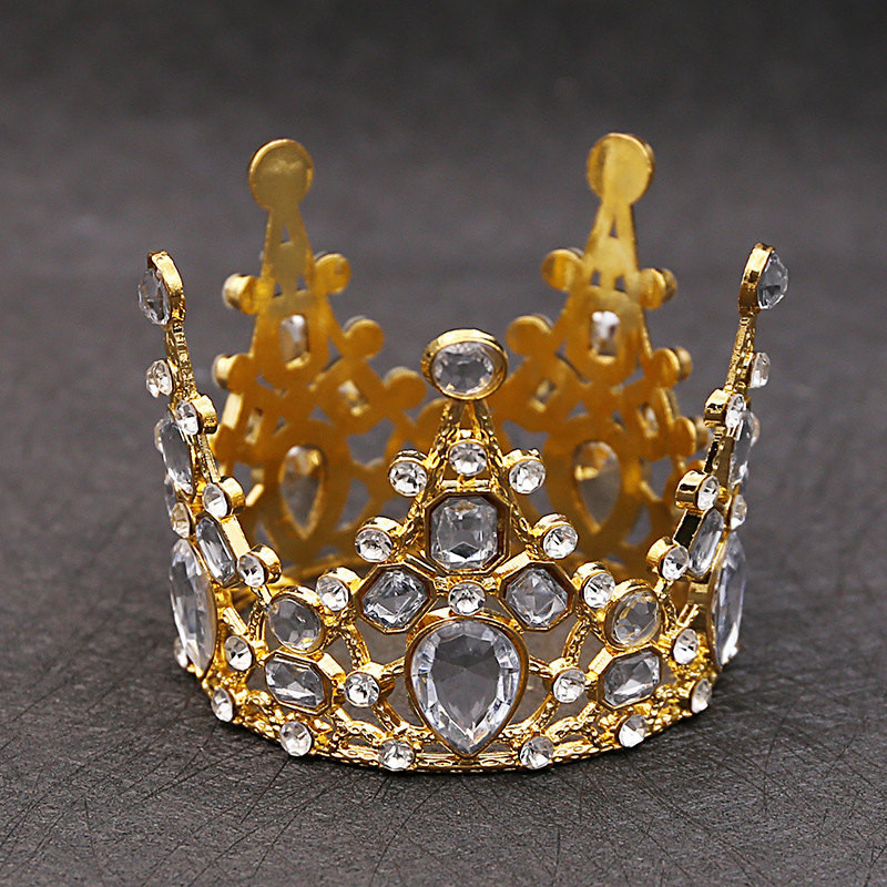 Menyasszonyi Esküvő Tiaras Kristály Kis Korona Britthday tortasütés dekoratív Fej Ékszer Gyerek Kis Diadem Haj Kiegészítők