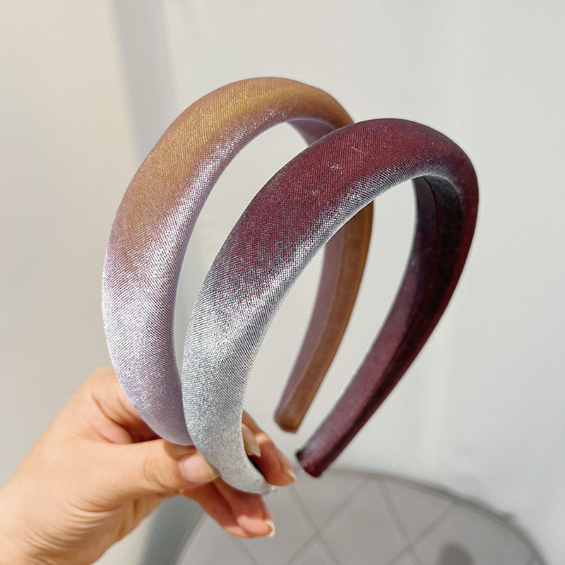 Blizgančios gradiento spalvos plaukų lankelis moterims merginoms rudens žiemai audiniai galvos apdangalai kasdieniai vakarėliui galvos apdangalai madingi plaukų aksesuarai