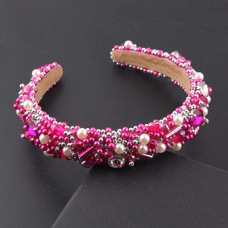 Nova modna barokna spužvasta biserna traka za glavu s umetnutim bisernim kristalima Ženska ulična modna revija Dodaci za kosu 912