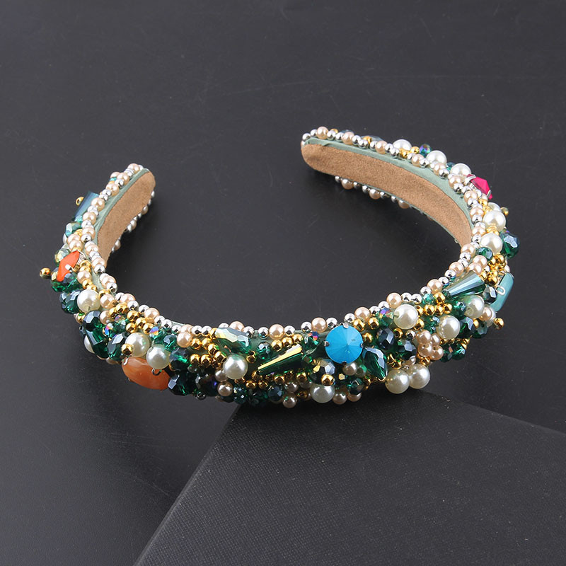 Nova modna barokna spužvasta biserna traka za glavu s umetnutim bisernim kristalima Ženska ulična modna revija Dodaci za kosu 912