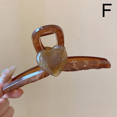 Nova kopča s kandžama za žene Cvjetno srce Držač za kosu s kandžama za konjski rep Ukosnice za kosu Veliki stražnji dio glave kopča za morskog psa Modni dodaci za kosu